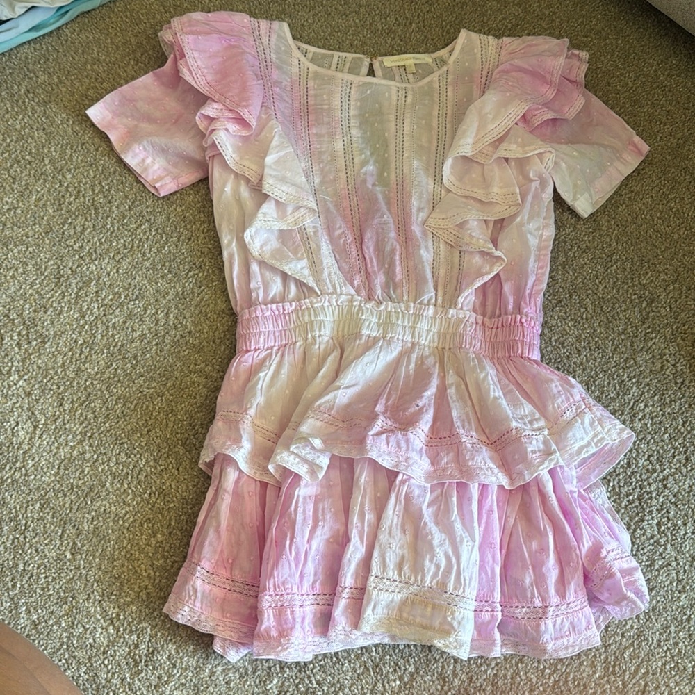 Loveshackfancy Pink Tye Dye Dress